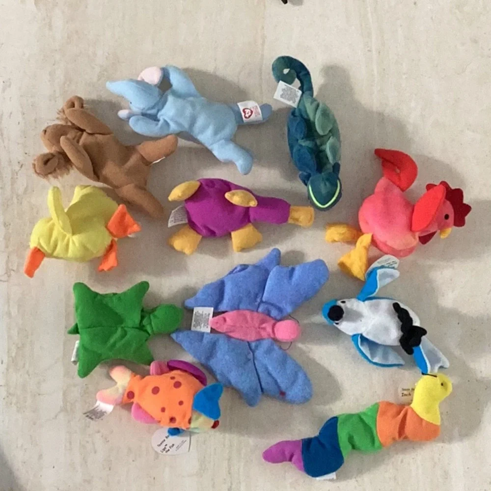Ty Teenie Beanie Babies 1993 Vintage 90s Toys Animals Lot Of 11 McDonald’s Toy